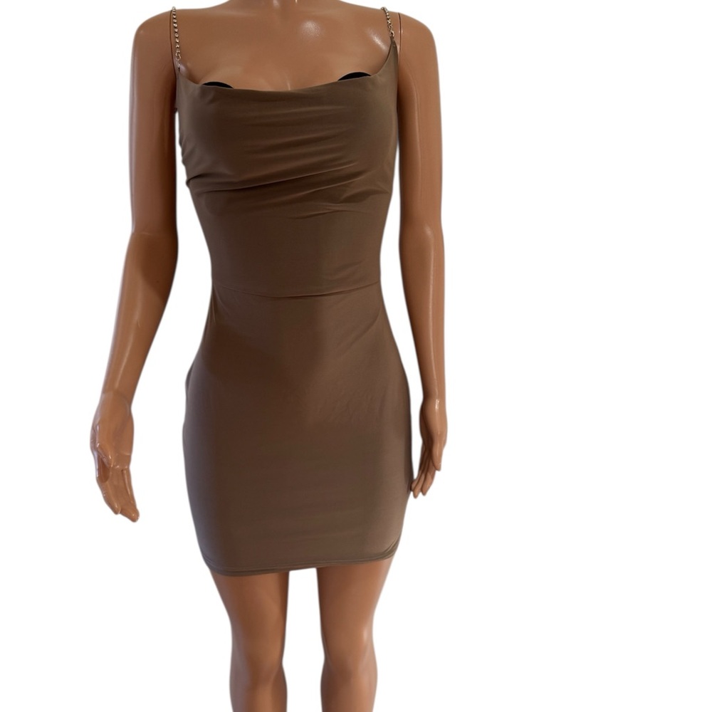 Fashion Nova Tan Dress